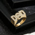 Premium Gold Dad Ring with Stones