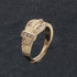 Kids Gold Buckle Ring with Stones - Gold-filled kids buckle ring with stones, adjustable size 4