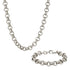 Luxury Silver 12mm Diamond Cut Pattern Belcher Chain and Bracelet Set (24 & 8 Inches)