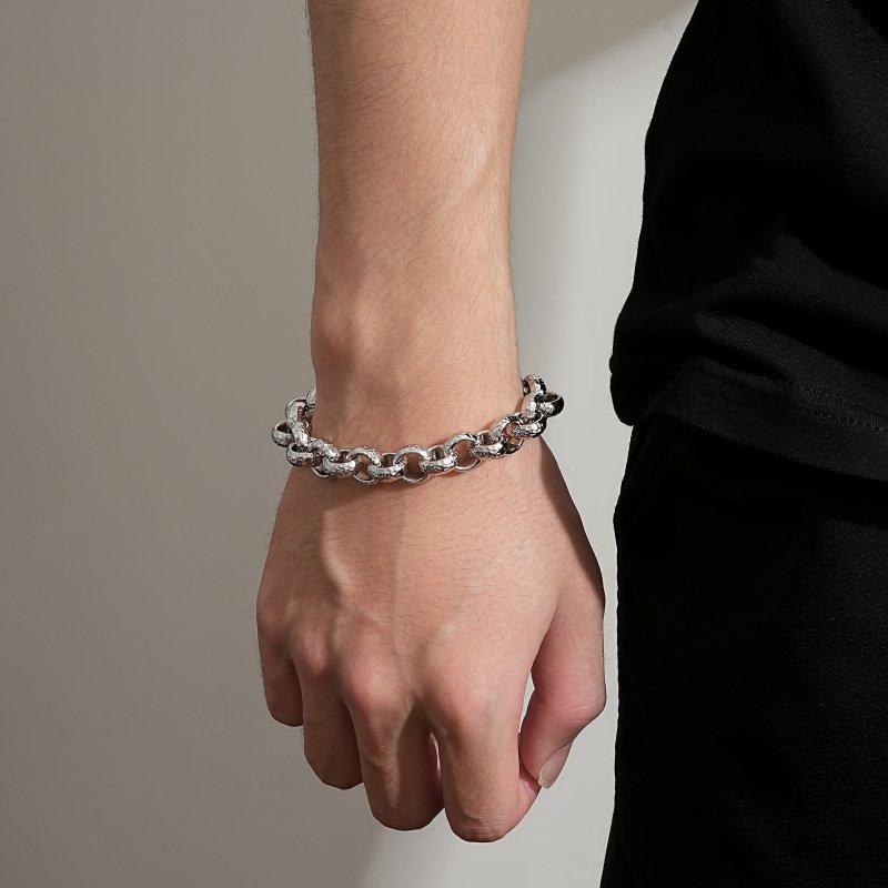 Mens silver deals belcher bracelet